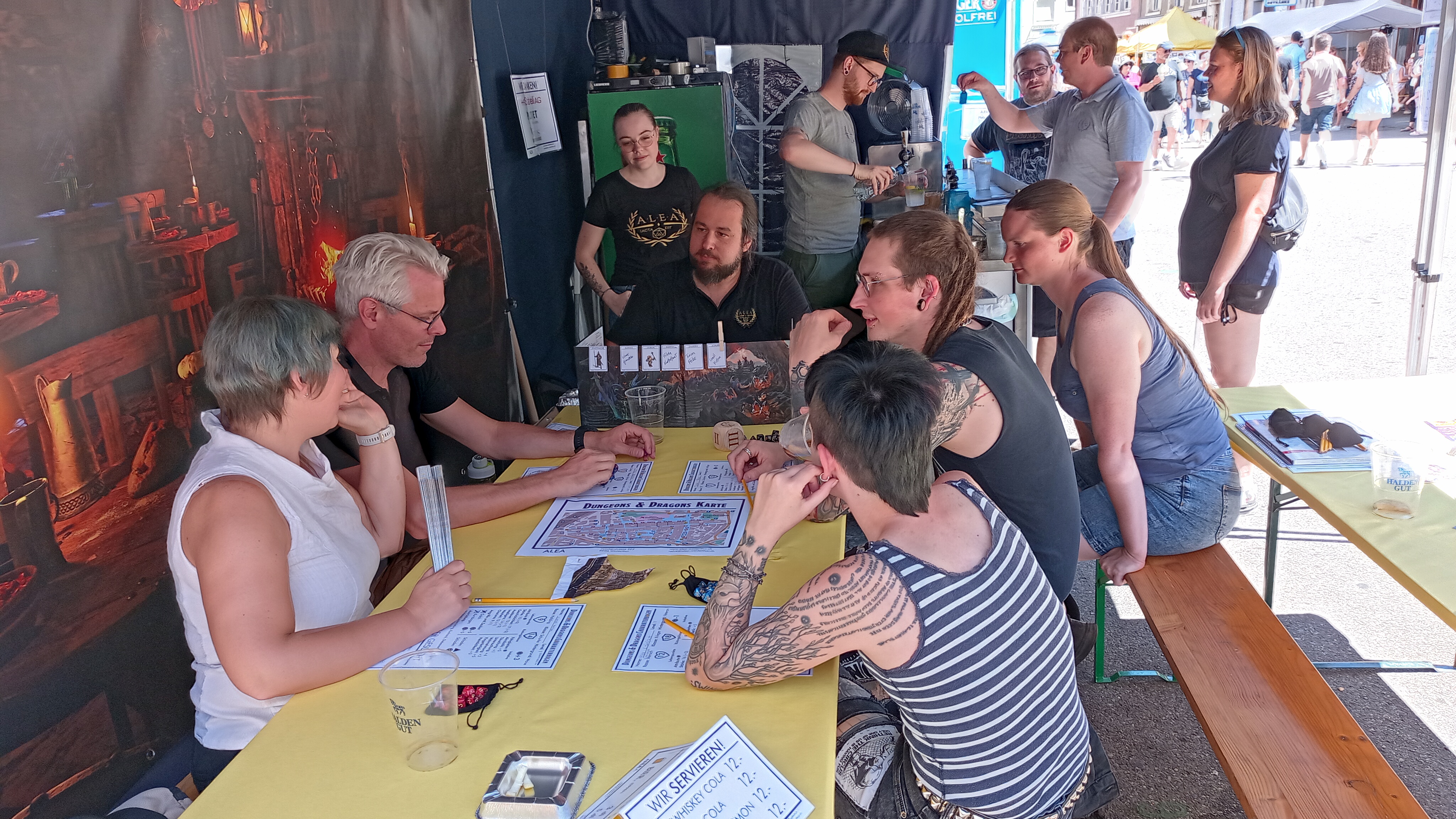 Dungeons and Dragons at the ALEA festival booth